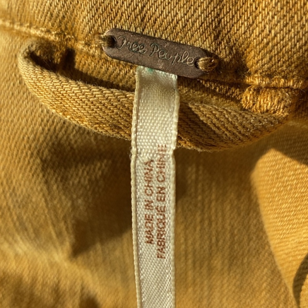 Free People Mustard Yellow Denim Jacket - Picture 5 of 10